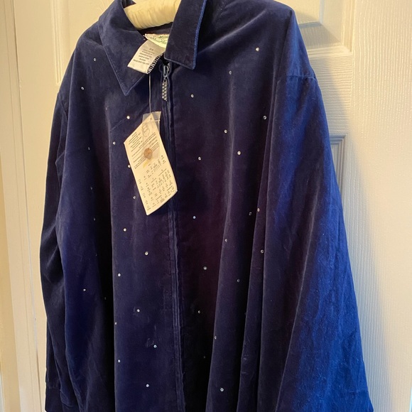 Quacker Factory Jackets & Blazers - NWT Quacker Factory Navy Velvet Jacket  3X